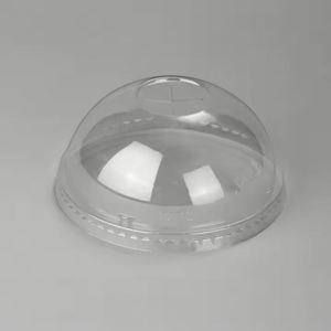 Couvercle à bec verseur plat transparent en PET de qualité alimentaire, écologique, jetable, 98 mm, pour bouteilles et gobelets, anti-fuite - Product Image 1