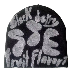 Custom 20 PCS Low MOQ Wholesale Logo High Quality Beenies Vendor Skull Print Jacquard Winter Manufacturers Y2K Beanies Hat - Product Image 2