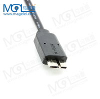 Harga grosir kabel Data OEM 5Gpbs USB3.0 ke Micro USB Male ke Male untuk ponsel Hard Disk