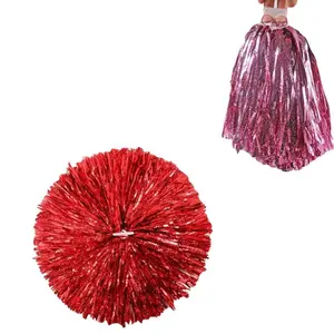 Metallic Cheerleading Pom Poms Großhandel für Kinder Junge Mädchen Erwachsene Schule Sportspiele Team Spirit Cheerleading Poms