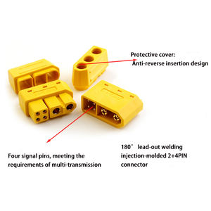 Оригинальный разъем Amass XT60 2+4 <span class=keywords><strong>6</strong></span>-контактный с сигнальным контактом |   Адаптер-переходник XT60 (2+4)-штекер/гнездо для радиоуправляемых моделей - Product Image 3