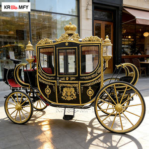 Carruaje Real Eléctrico con Caballos para Bodas, Fiestas y Celebraciones de Lujo, 4-6 Asientos, Llantas Sólidas - Product Image 2