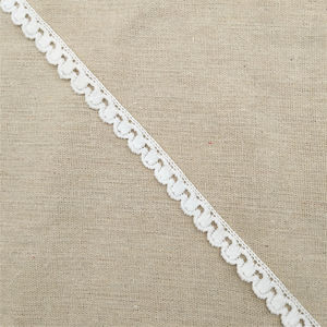 Encaje francés estampado de algodón blanco de alta calidad para prendas y accesorios de bolsos - Product Image 3