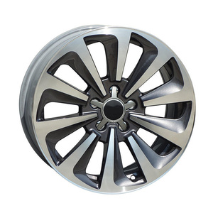 Jantes en alliage moulé pour voitures particulières, 17 pouces, 5x112, <span class=keywords><strong>gris</strong></span> canon, finition usinée, multi-rayons, pour <span class=keywords><strong>Audi</strong></span> A1 A3 A4 A5 A6 <span class=keywords><strong>Q2</strong></span> Q3 - Product Image 4