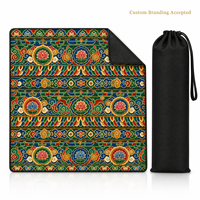 Tapis de Mahjong Iris Garden Sans Règles, 31,5x31,5 pouces, Tapis en tissu pour Mahjong, Tapis pour tuiles de Mahjong, Tapis de poker, Tapis de jeu de Mahjong, Tapis pour Mahjong