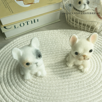 Jouet anti-stress innovant et adorable en TPE, figurine réaliste de bouledogue français, poupée animale Tongleyuan pour garçons et enfants
