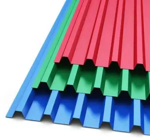 مواد بناء ألوان مطلية Dx51d مطلية مسبقا مغلفنة معدنية صلب صفائح سقف متموجة
