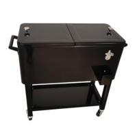 Chariot isotherme multifonctionnel pliable 73L, seau à glace en métal, boîte isotherme avec roues pour les voyages