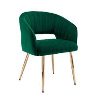 Fauteuil rembourré en métal noir durable avec revêtement beige ou tissu personnalisé pour restaurant