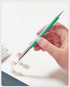 5ชิ้น/เซ็ตของการแกะสลักเล็บซิลิโคนและแปรงลายนูนแปรงลายจุดสองหัวแปรงทาสีหินอ่อน - Product Image 5