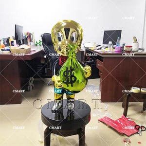 Escultura <span class=keywords><strong>de</strong></span> Fibra <span class=keywords><strong>de</strong></span> Vidrio <span class=keywords><strong>de</strong></span> Alta Calidad con Acabado Cromado Brillante, Figura <span class=keywords><strong>de</strong></span> <span class=keywords><strong>Sonic</strong></span>, Perro Globo <span class=keywords><strong>de</strong></span> Dibujos Animados, Escultura Pop Art <span class=keywords><strong>de</strong></span> Alec Monopoly - Product Image 4