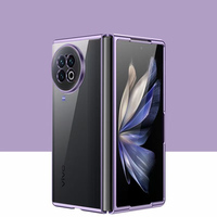 Casing HP Lipat Transparan Premium Full Cover Electroplate PC untuk VIVO X FOLD 2