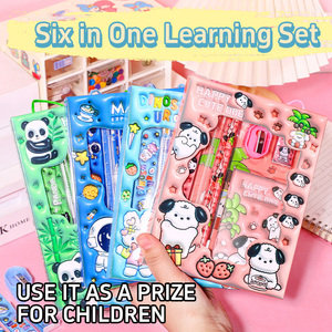 Nuovo Set di 6 pezzi di cancelleria creativa del fumetto, studente <span class=keywords><strong>e</strong></span> bambino che imparano il cofanetto regalo, disponibile all'ingrosso - Product Image 2