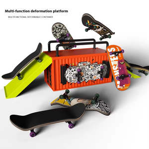 JIESEN DIY <span class=keywords><strong>Skate</strong></span> Maple Double Rocker Lightweight Park Ramp Parts <span class=keywords><strong>Tech</strong></span> <span class=keywords><strong>Deck</strong></span> Scene Venue Model Sets Novelty Toys Gift Skateboard - Product Image 4