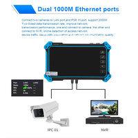 Monitor All-in-One IPC-5100 Plus 4K CVI TVI SDI 8MP IPS con Pantalla Táctil, Probador de Cámaras IP CCTV con Rastreador de Cables