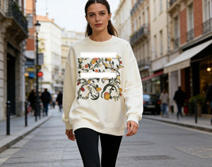 Zitong 2026 Nuova Felpa da Donna con Ricami Floreali e Fruttati, Oversize con Collo Tondo e Maniche Lunghe, Pullover Casual - Product Image 4