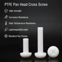 Vis à tête fraisée cruciforme en PTFE, fixation en plastique, vis non métallique isolée pour équipement de l'industrie chimique