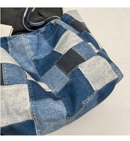 Dropshipping-Produkte Chinesische Online-Märkte Neue Damen Damen Denims Patches Japanische personal isierte große Einkaufstasche Leinwand