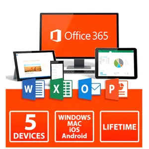 office 365 professional พร้อมบัญชีเปิดใช้งานออนไลน์+รหัสผ่าน 5pc 5uer