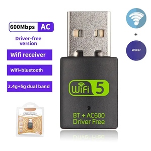 2in1 không dây USB Adapter 600Mbps Dual band Wifi WLAN USB Wifi Adapter receiver 2.4 gam BT v5.0 Card mạng máy phát - Product Image 6