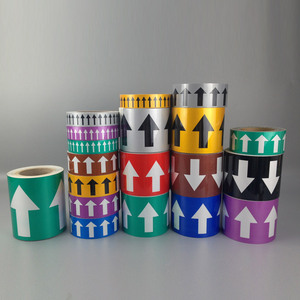 Werkplaats Veiligheidsindicatie Borden Reflecterende Pijpleiding Pijl Sticker Pijp Markering <span class=keywords><strong>Tape</strong></span> - Product Image 3