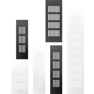 Grille de ventilation rectangulaire en alliage d'aluminium Booumu, argent et noir, pour armoire, placard, meuble à chaussures - Product Image 4