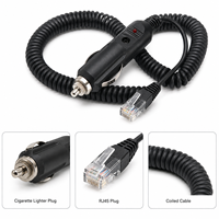 Câble spiralé avec connecteur allume-cigare vers prise RJ45, faisceau de câblage d'alimentation