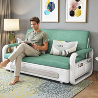Sofá Cama Plegable Multifuncional Telescópico de Doble Uso con Estructura Metálica, Individual y Doble, para Sala de Estar y Dormitorio