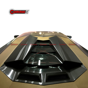 Accessoires de voiture pour Lamborghini Aventador LP700, style Novi, en fibre de carbone, couvercle de moteur arrière, prise d'air, bandes de toit, garnitures - Product Image 2