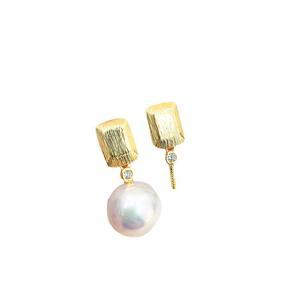 ต่างหูเงินแท้ S925 สำหรับทำเอง พร้อมฐานเปล่าสำหรับใส่ไข่มุก ขนาด 8-12 มม. รุ่น 21466 - Product Image 5