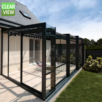 CLEARVIEW Véranda Moderne Autoportante en Forme de Triangle avec Verre Trempé pour Jardin d'Hiver, Utilisation Extérieure, Fêtes, Mariages, Chambre à Coucher
