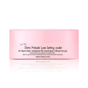 Poudre fixante libre Dinto Prelude 02 Peach Fairy, translucide, contrôle du sébum, tous types de peau, formule K-Beauty - Product Image 2