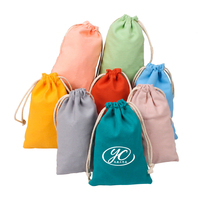 Kantong Ponsel Kanvas Katun Daur Ulang Warna-warni 10x20cm, Tas Handphone untuk Promosi, Stiker Kerajinan & Bingkai Foto