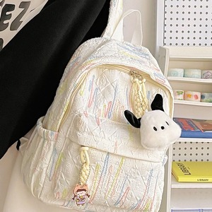 Cute <b>Mini</b> <b>Backpack</b> For Girls Striped Color Blocking Lightweight School Education <b>Backpack</b> With Interior Zipper Pocket Shoulder - Product Image 3
