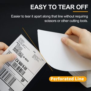 Tái Sử Dụng 4X6 Fan Gấp Trực Tiếp Máy In Nhiệt Nhãn Không Thấm Nước Dính Dán Gói 500 Cho Vận Chuyển Trực Tiếp - Product Image 5