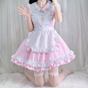 Disfraz de Sirvienta Japonesa Original 2026, Estilo Lolita Dulce, Color Rojo Vino, Disfraz de Cosplay, Vestido de Sirvienta Femenina, Vestido para Actuaciones Escénicas - Product Image 5