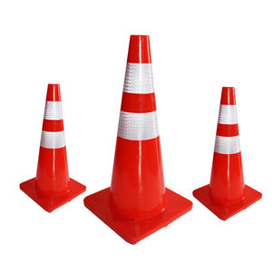 28 "थोक हॉट सेलिंग सड़क सुरक्षा सुविधा उच्च दिखाई देने वाली पीवीसी ट्रैफिक शंकु ट्रैफिक जाम थोक - Product Image 3