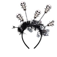 Nouveau Serre-tête en tissu effet pluie de soie pour Halloween, thème Citrouille, Araignée, Crâne, pour Fête du Festival des Fantômes, Haute Qualité, Amusant