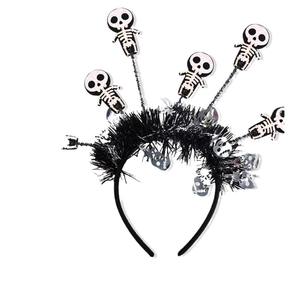 Diadema de tela de Halloween con diseño de <span class=keywords><strong>calabaza</strong></span>, araña y calavera, de alta calidad, divertida, para fiestas temáticas de Halloween y festivales de fantasmas. - Product Image 1