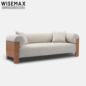 WISEMAX – meubles en tissu de style nordique, chaise de canapé simple, cadre en bois massif, boucle de canapé trois places, ensemble pour hôtel, maison, salon - Product Image 6