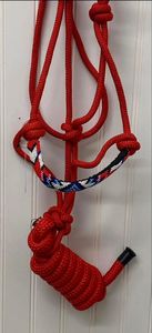 Cuero duradero y nailon flexible con cuentas caballo Halter suave cuerda de entrenamiento al aire libre producto de exportación mundial de moda - Product Image 3