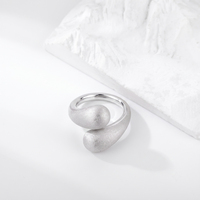 Bague en argent 925 pour femme, haute qualité, design classique ouvert, perle réglable, plaqué rhodium, cadeau de mariage, fiançailles, fête, élégante