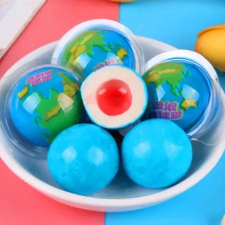 Custom size jam filling wholesale bulk gumballs candy for vending machine