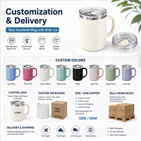 Taza de Café de Acero Inoxidable de Doble Pared de 473 ml, OEM ODM, Logotipo Personalizado, Color, Material y Empaque para Pedidos al por Mayor