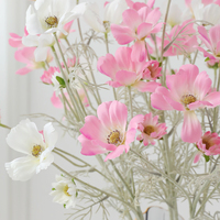 Fleur artificielle en soie Cosmos pour décoration de vase à la maison, arrangement floral rustique d'automne pour mariage, remplissage de bouquet, vente en gros