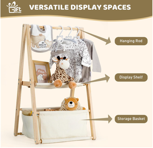 FSC & BSCI-Armario grande <span class=keywords><strong>de</strong></span> madera para baby shower, cesta <span class=keywords><strong>de</strong></span> baby shower en forma <span class=keywords><strong>de</strong></span> cuna con asa - Product Image 5