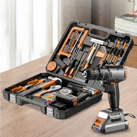 Perceuse-visseuse sans fil rechargeable 21V à vitesse variable avec batterie au lithium et lumière LED pour percer le métal, le bois et le plastique
