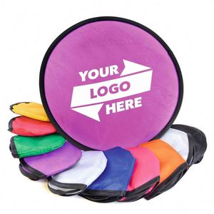 Disco Volador Plegable de Nailon Suave con Logotipo Personalizado, Tamaño de Bolsillo, con Bolsa de Almacenamiento para Eventos de Playa y Fiestas - Product Image 1