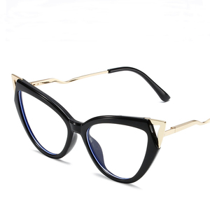 Mới hợp thời trang cổ điển rõ ràng Kính Cat Eye chống ánh sáng màu xanh Chặn kính mắt thời trang Kính đọc sách với Big khung - Product Image 6