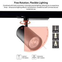 Rail lumineux magnétique moderne en aluminium avec LED COB 3000 Lumens 6500K réglable pour galerie d'art et salle de bain intérieure - Vente en gros